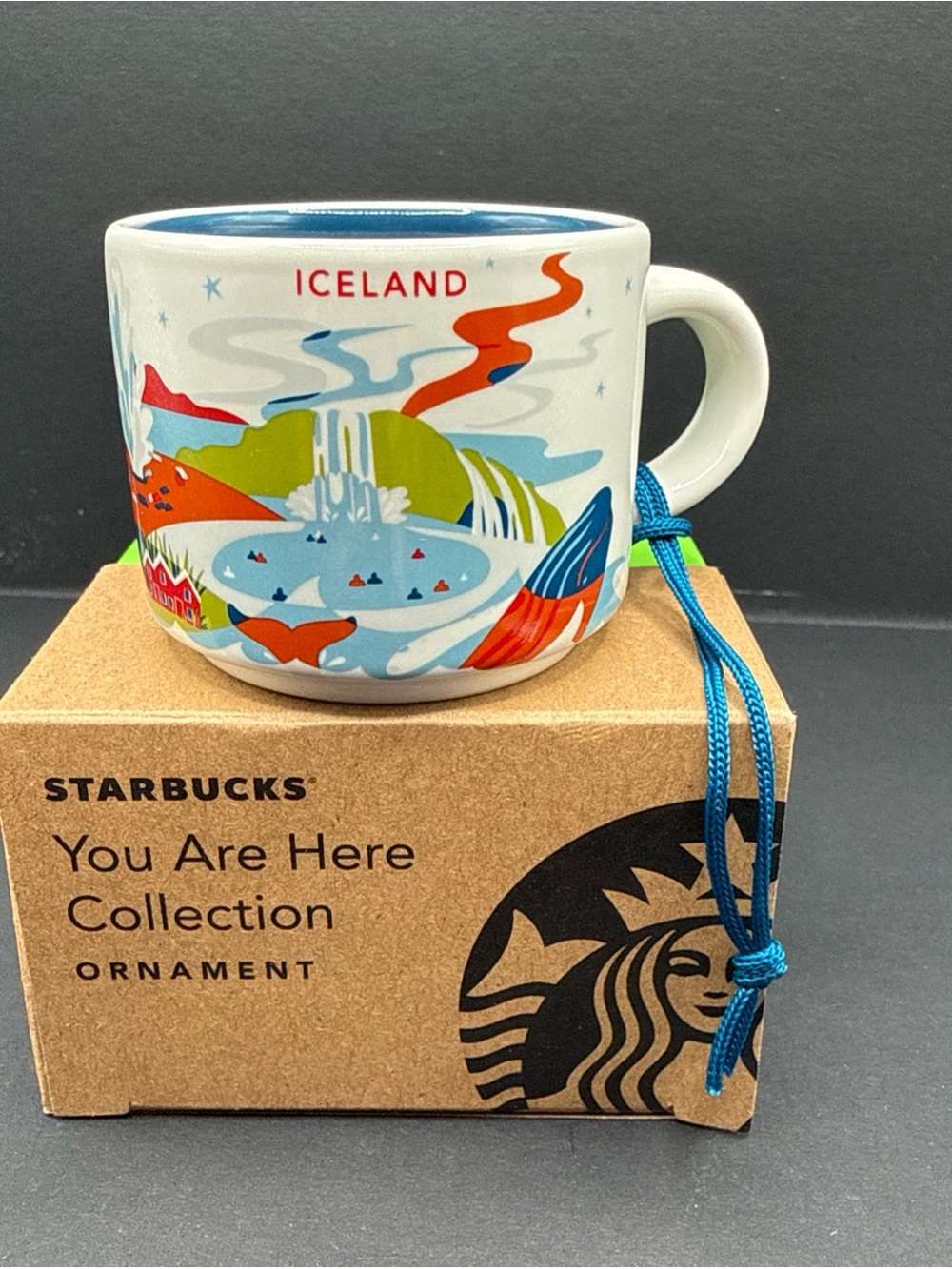 Starbucks Expresso Coffee Mug Ornament Iceland - You Are Here Collection NIB